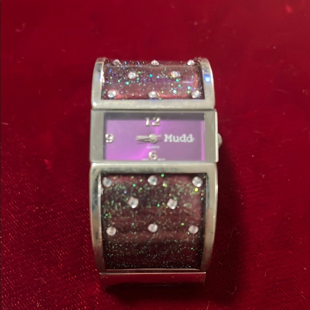 Mudd Purple Glitter Watch